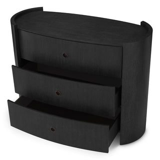 Drawer Dresser Splendora charcoal grey oak veneer bronze finish