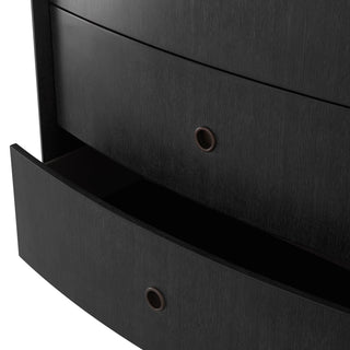 Drawer Dresser Splendora charcoal grey oak veneer bronze finish