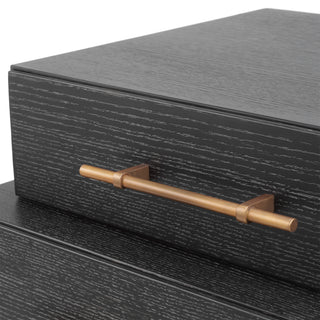 Black Oak 3-Drawer Nightstand Evendale