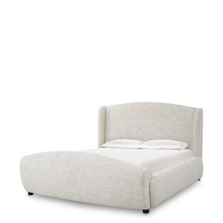 Off-White Upholstered Bed Frame Mellory
