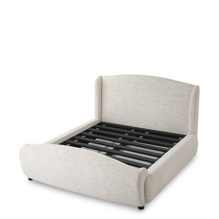 Off-White Upholstered Bed Frame Mellory