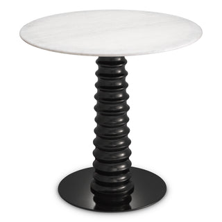 Dining Table Verano black finish white marble top