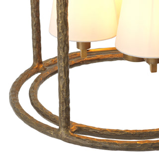 Pendant Montrose vintage brass finish incl white shades