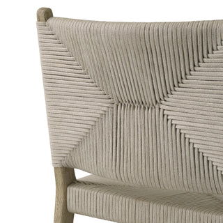 Outdoor Dining Chair Pivetti aged teak light grey rope