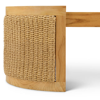 Outdoor Coffee Table Marenzo natural teak faux rattan