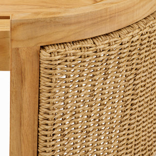 Outdoor Coffee Table Marenzo natural teak faux rattan