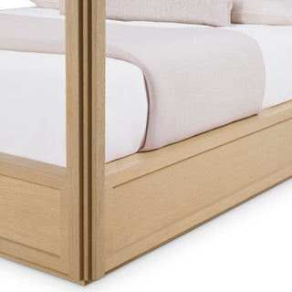 Oak Canopy King Bed Tribeca