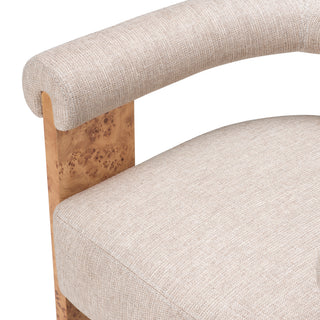 Dining Chair Percy light brown mappa burl veneer loki natural