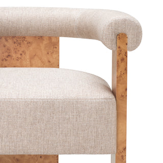 Dining Chair Percy light brown mappa burl veneer loki natural