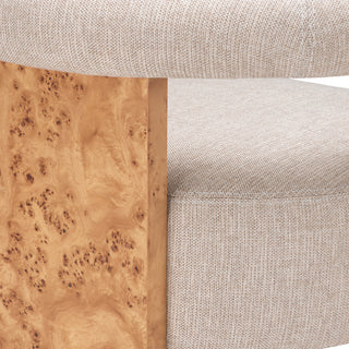 Dining Chair Percy light brown mappa burl veneer loki natural