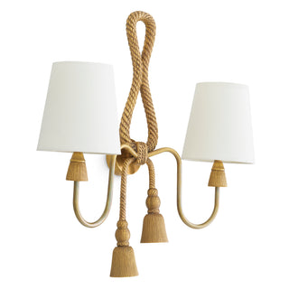 Wall Lamp Tropez vintage brass finish incl shades