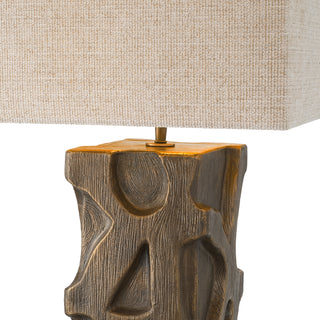 Table Lamp Enzo vintage brass finish incl shade