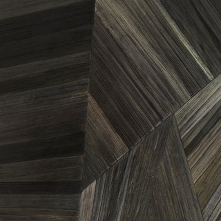 Mirror Cassara straw marquetry charcoal
