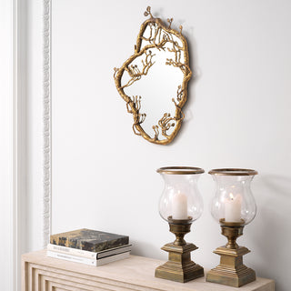 Mirror Gould set of 2 antique gold finish