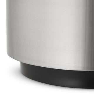 Planter Jasper round S brushed steel