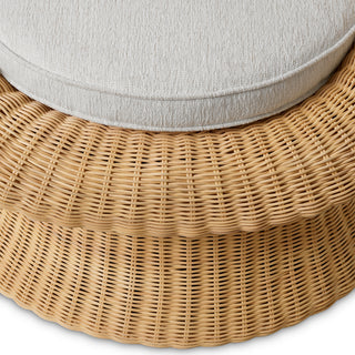 Lounge Chair Somerly natural rattan sentier cream