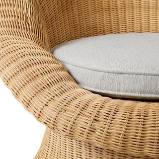 Lounge Chair Somerly natural rattan sentier cream