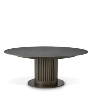 Outdoor Coffee Table Volterra Round bronze finish grey