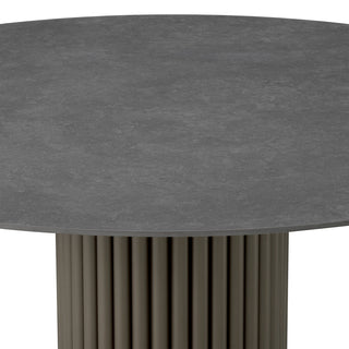 Outdoor Coffee Table Volterra Round bronze finish grey