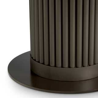 Outdoor Coffee Table Volterra Round bronze finish grey