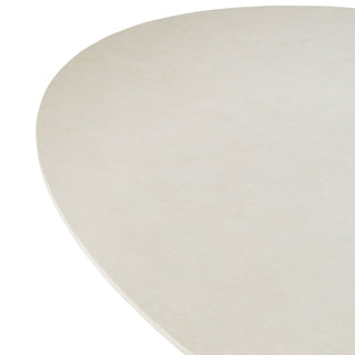 Outdoor Dining Table Volterra Oval sand finish cream ceramic