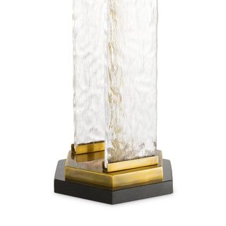 Table Lamp Harmonis vintage brass finish incl shade