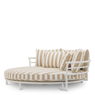 Outdoor Bed Laguno matte white florent beige