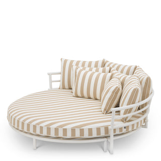 Outdoor Bed Laguno matte white florent beige