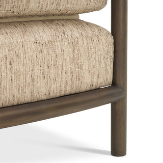 Chair Ombria mocha mahogany wood beckett beige
