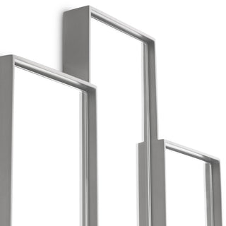 Mirror Novella brushed steel finish