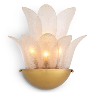 Wall Lamp Melrose antique brass finish light smoke glass