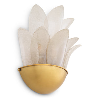 Wall Lamp Melrose antique brass finish light smoke glass