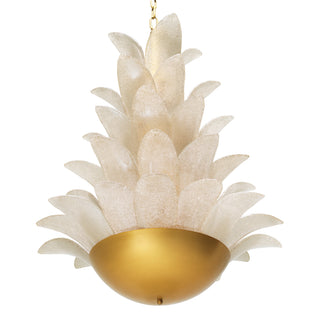 Chandelier Melrose antique brass finish light smoke glass