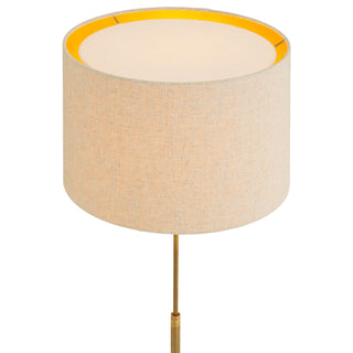 Floor Lamp Rialta travertine vintage brass finish incl shade