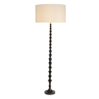 Floor Lamp Arabella piano black finish incl shade