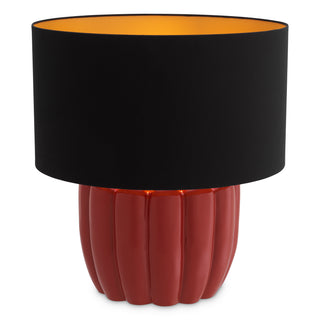 Table Lamp Barocco red finish incl shade