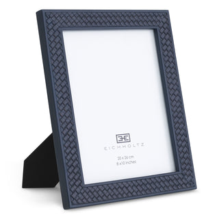 Picture Frame Nivo blue leather set of 2
