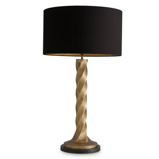 Table Lamp Costanza vintage brass finish incl shade