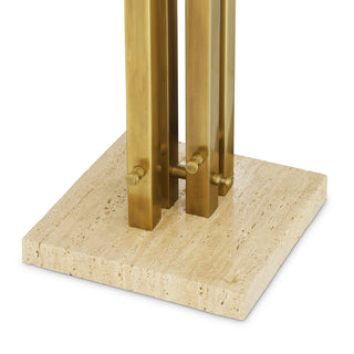 Floor Lamp Destino vintage brass finish incl shade