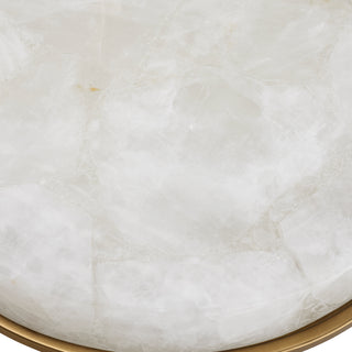 Side Table Hoxton vintage brass finish rock crystal set of 2