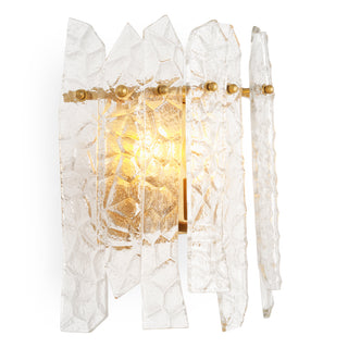 Wall Lamp Prati vintage brass finish clear glass