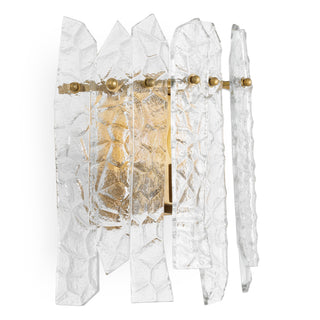 Wall Lamp Prati vintage brass finish clear glass