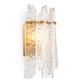 Wall Lamp Prati vintage brass finish clear glass