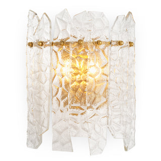 Wall Lamp Prati vintage brass finish clear glass