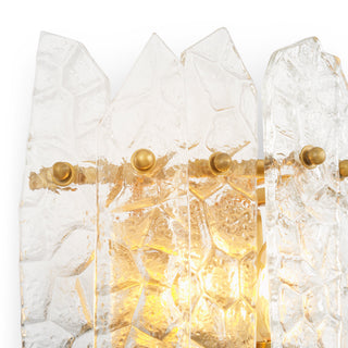 Wall Lamp Prati vintage brass finish clear glass