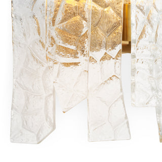 Wall Lamp Prati vintage brass finish clear glass