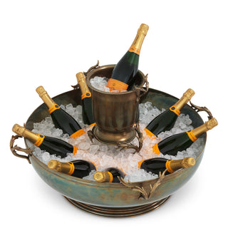 Champagne Cooler Prestige XXL vintage brass finish