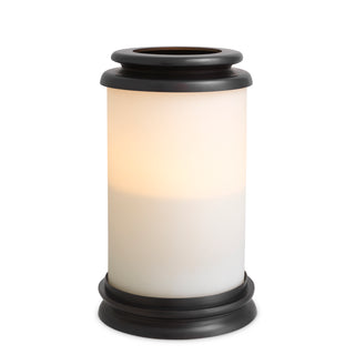 Hurricane Carrington S bronze finish white glass