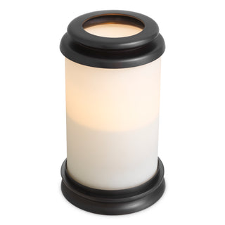Hurricane Carrington S bronze finish white glass