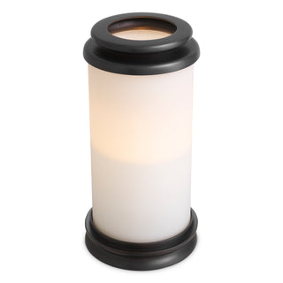 Hurricane Carrington L bronze finish white glass